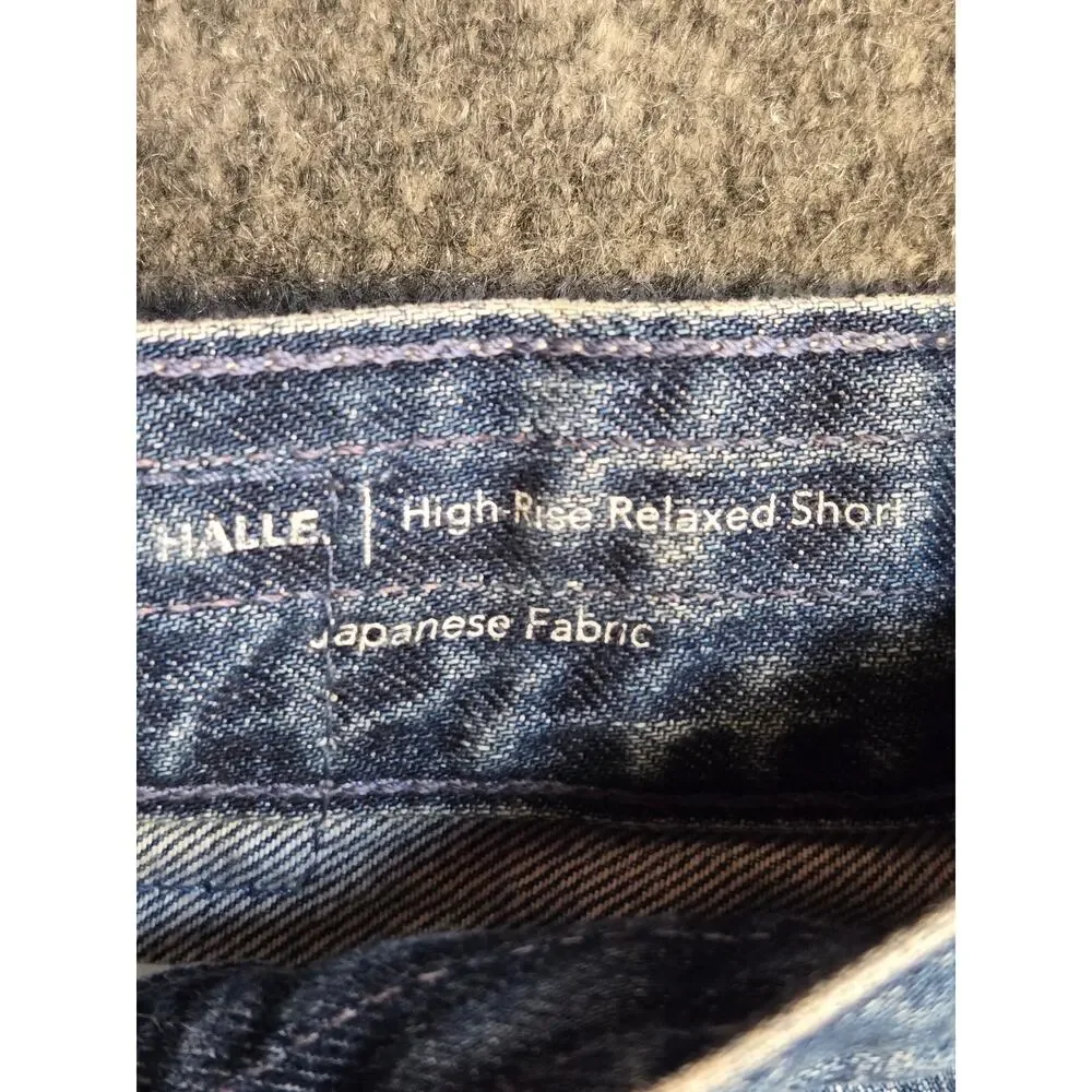 AGOLDE Parker High Rise Relaxed Cutoff Denim Shorts Blue Size 25